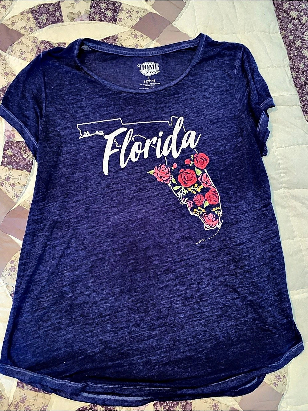 Home Free Florida Graphic Tee Blue Size 12/14